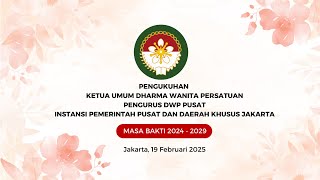 INAUGURATION OF THE GENERAL CHAIRMAN OF DWP, DWP CENTRAL MANAGEMENT, CENTRAL & REGIONAL GOVERNMEN...