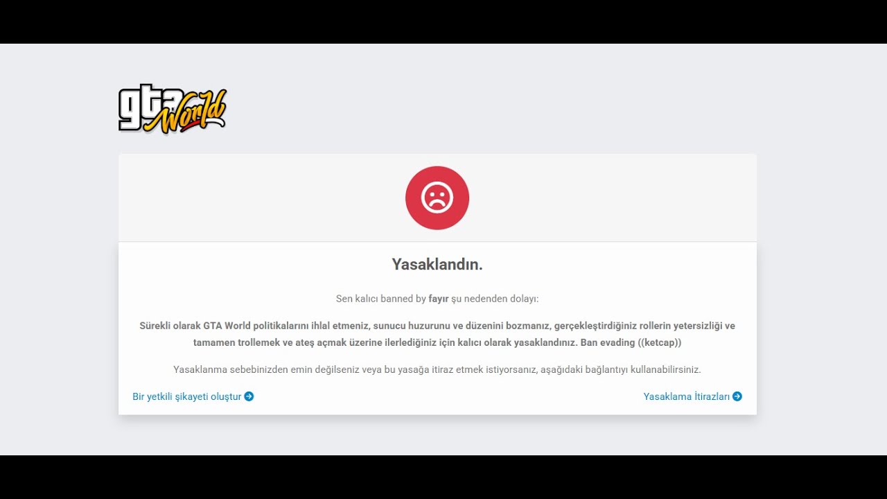 sunucu huzurunu bozmak? gtaw