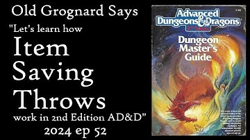 AD&D 2nd Edition: How Item Saving Throws Work