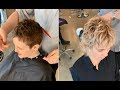 Very short pixie haircut tutorial for women & Layered Bob haircut tutorial step by step