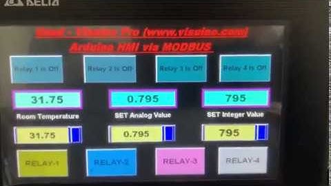 Arduino MEGA2560 Controlling by Using DELTA HMI via MODBUS
