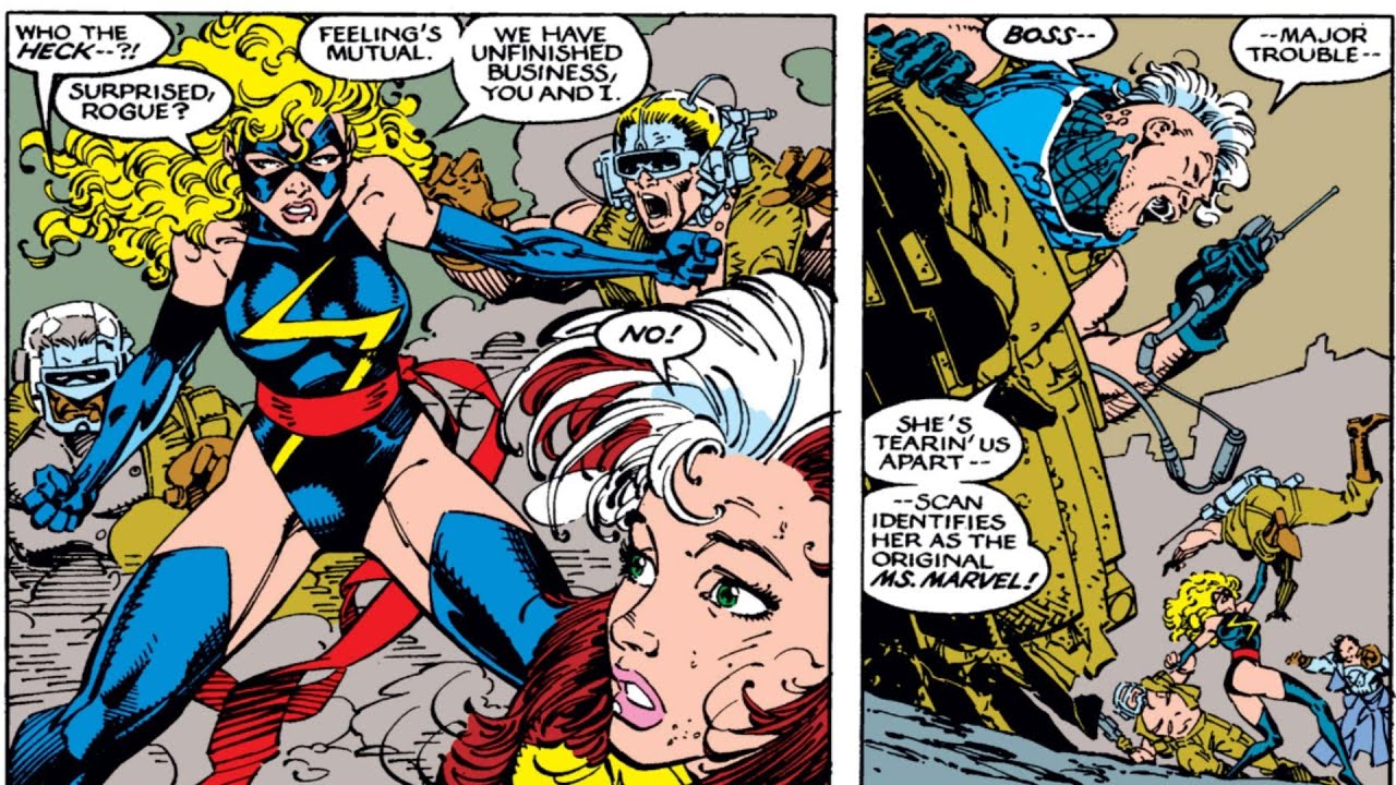 Rogue Vs Carol Danvers | Uncanny X-Men (1963) #269 - YouTube