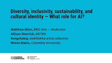 Panel: Diversity, inclusivity, sustainability, and cultural identity — What role for AI?