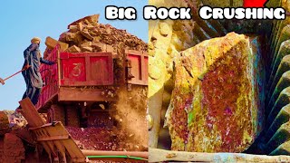 "Stone Crushing Machine at Work: A Powerful Giant in Action" #stonecrusher #hardrock #viral #stone screenshot 4