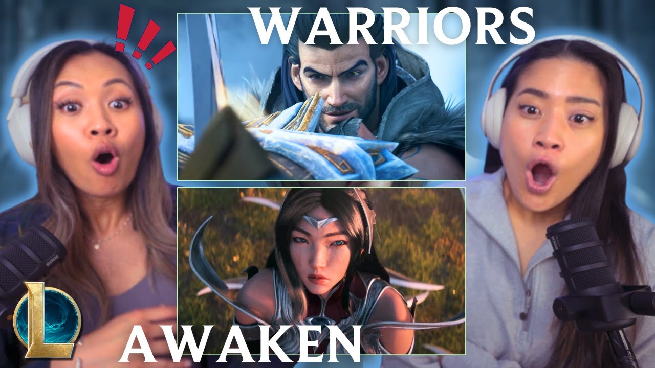 FIRST TIME REACTING to AWAKEN & WARRIORS League of Legends Cinematics | Reaction & Review
