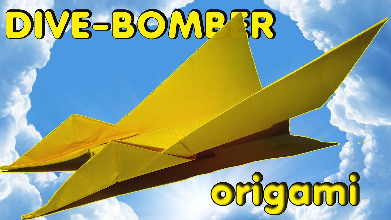 DIY easy origami airplane "DIVEBOMBER" / How to make paper plane that