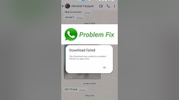 How to Fix Whatsapp Download Failed Problem | Download failed problem in WhatsApp #shorts