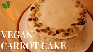 VEGAN CARROT CAKE | Easy, cake recipe w/ creamy, semi-healthy frosting | Plant Based Pasta Party