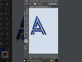 Adobe Illustrator A Logo   Design  #art#youtubevideo#logo#shortvideo