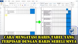CARA MENGATASI BARIS TABEL YANG TERPISAH DENGAN BARIS SEBELUMNYA DI MICROSOFT WORD
