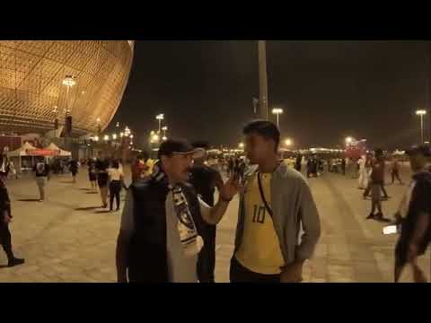 ابراهيم الفريان في لقاء مع مشجع هندي