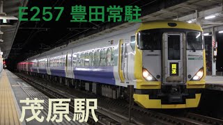 豊田常駐E257系 回送 茂原駅到着 発車シーン