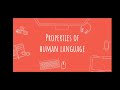 Properties Of Human Language
