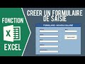 Excel  crer un formulaire de saisie sans userform