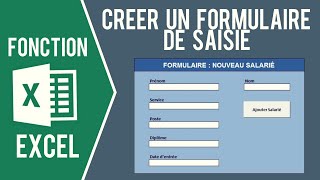 EXCEL - CRÉER UN FORMULAIRE DE SAISIE SANS USERFORM screenshot 4