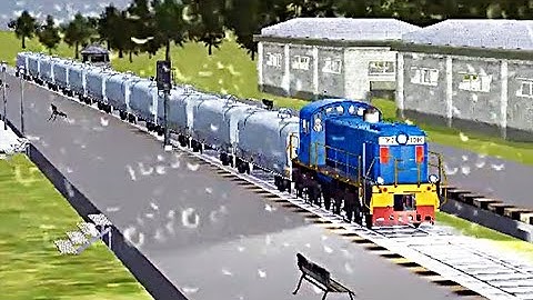 Train Sim - American Midwest Using Lyudinovo TGM3 in Rainy Day Funny Derailment Bug