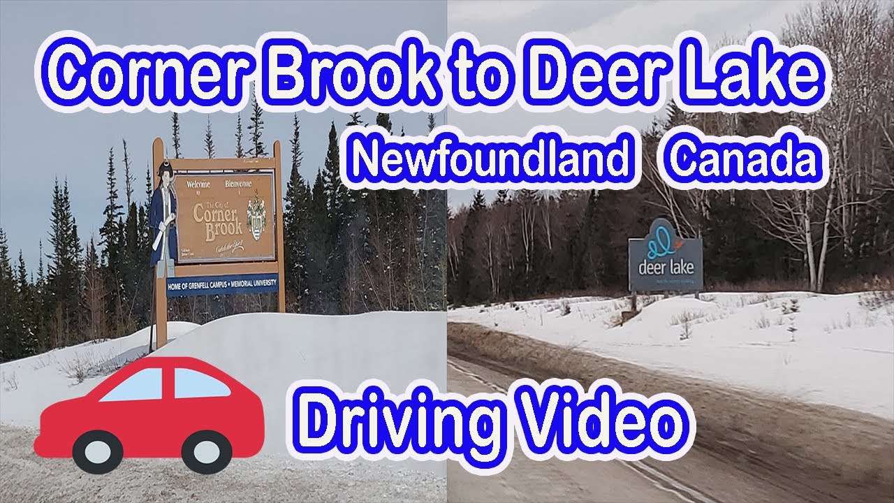 Driving from Corner Brook to Deer Lake Newfoundland Canada
