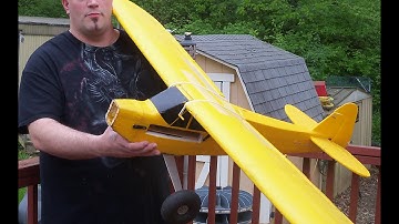 Styrofoam/Pink Foam J3 Cub Maiden Flight