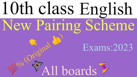 10th class English||New pairing scheme||Exam:2023|💯% Real||@scholarmathematics8646