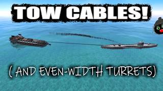 Tow Cables & Even Width Turrets! 🚠 From the Depths Mod Review