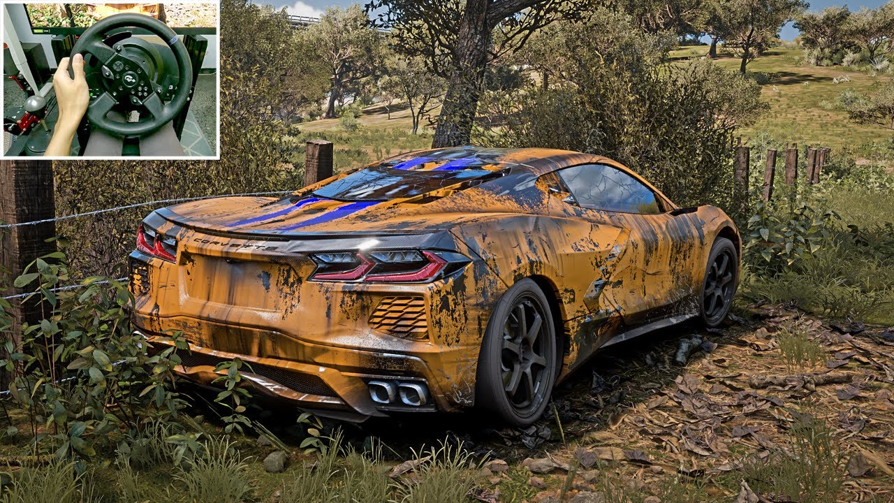 Rebuilding Chevrolet Corvette C8 1123HP - Forza Horizon 5 | Thrustmaster T300RS gameplay