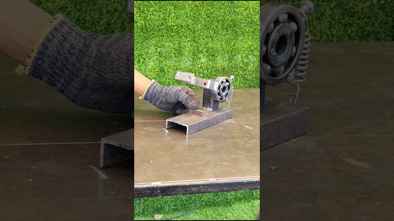 from waste to useful tools. || hand grinder stand