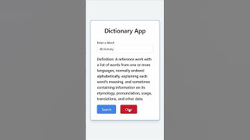 Dictionary App using Talwind CSS and Javascript | Unstoppable Coding| #html #css #javascript #coding