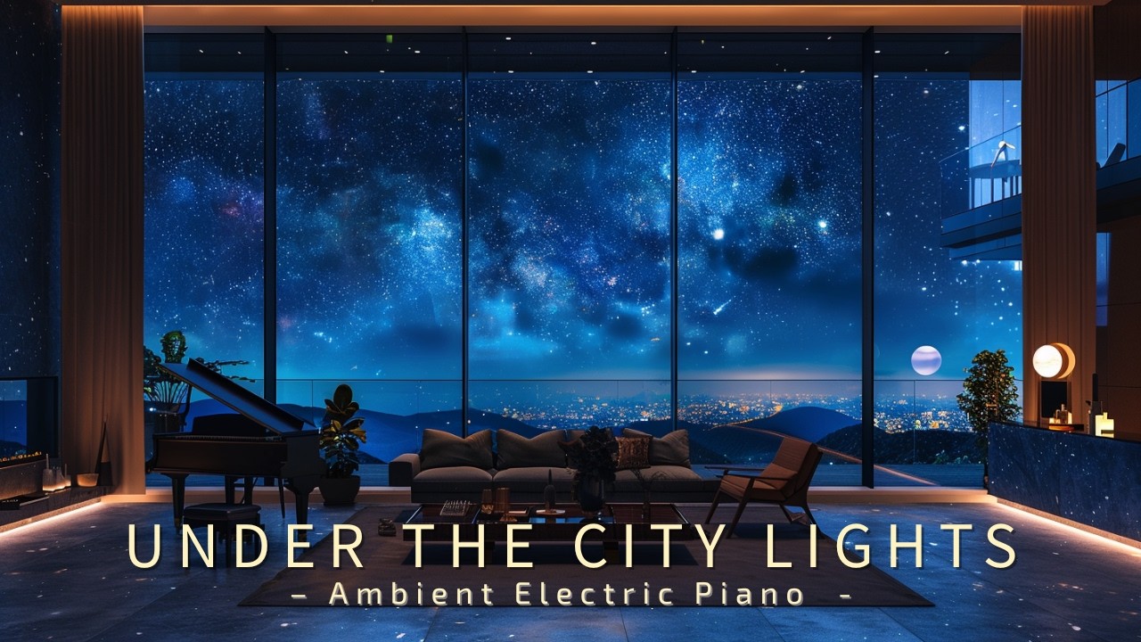 【Deep Focus Music】Midnight Penthouse Under the City Lights | 1 Hour Ambient Electric Piano