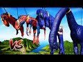 Brachiosaurus,Super Hero Tyrannosaurus & Indominus Rex Dinosaurs Fight 🌍Jurassic World Evolution