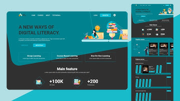 Design a Responsive E-Learning Landing Page with HTML, CSS & Vanilla JS: A Complete Tutorial
