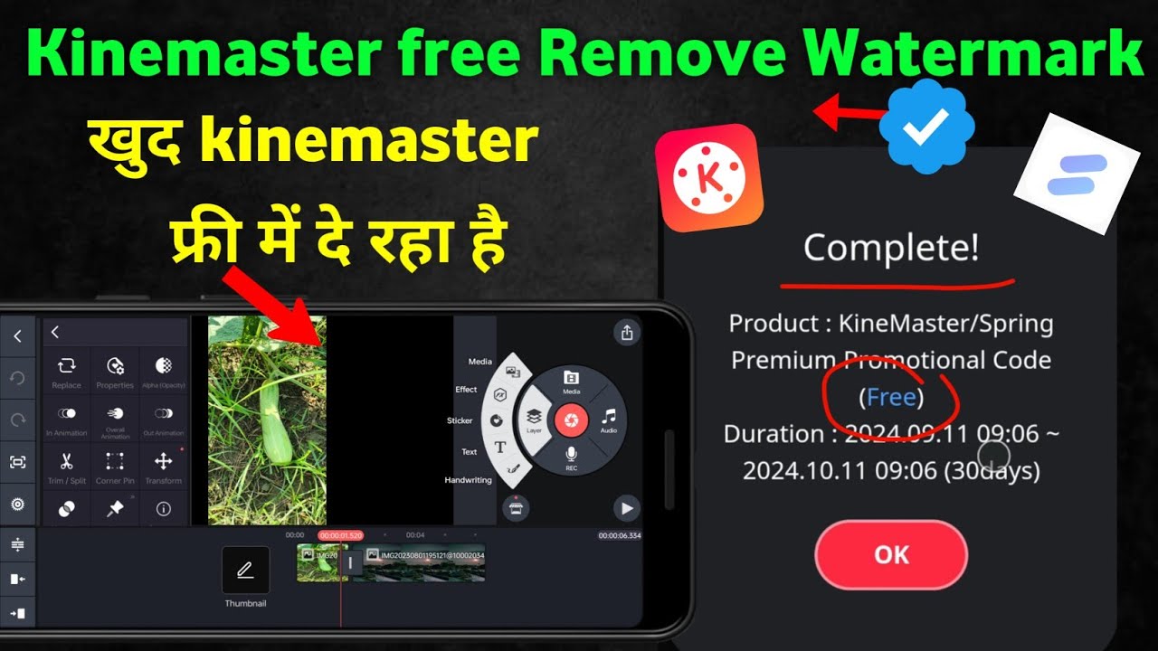 Kinemaster promotion code remove watermark free | spring video editor ...