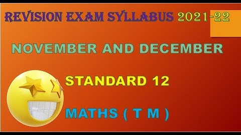 Revision  Exam syllabus -2021-22 (November and december)