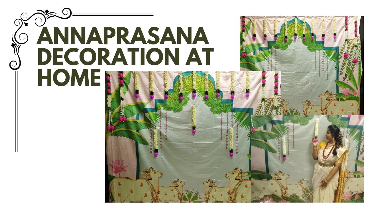 Simple Annaprasana Decoration At Home | Annaprasana DIY | Backdrop DIY | Decoration at Home