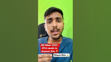 😡NTA needs to Answer ! JEE Main 2023 Bhasad ! #iitjee #jee #iit #shorts #jee2023 #viral #nta #nit
