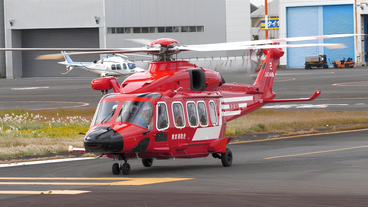 コウコウ Leonardo AW189 Emergency Takeoff in Tokyo - YouTube