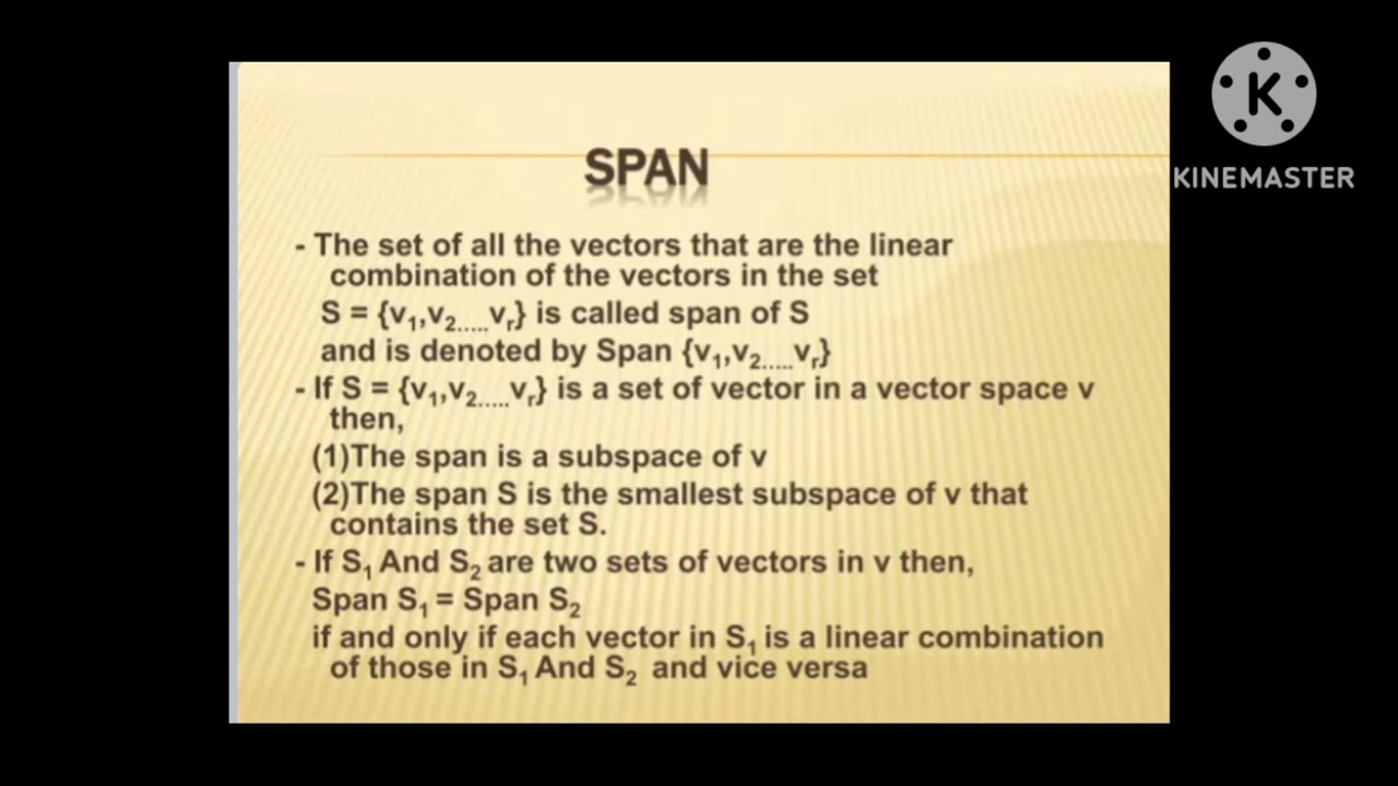Example of subspace, span/ug/pg/competitive exam