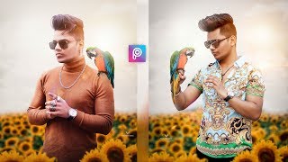 PicsArt Sunflower Parrot Photo Editing Tutorial in Picsart Step by Step in Hindi - Taukeer Editz screenshot 4