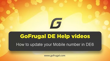 How to update your Mobile number | GoFrugal DE6 | English