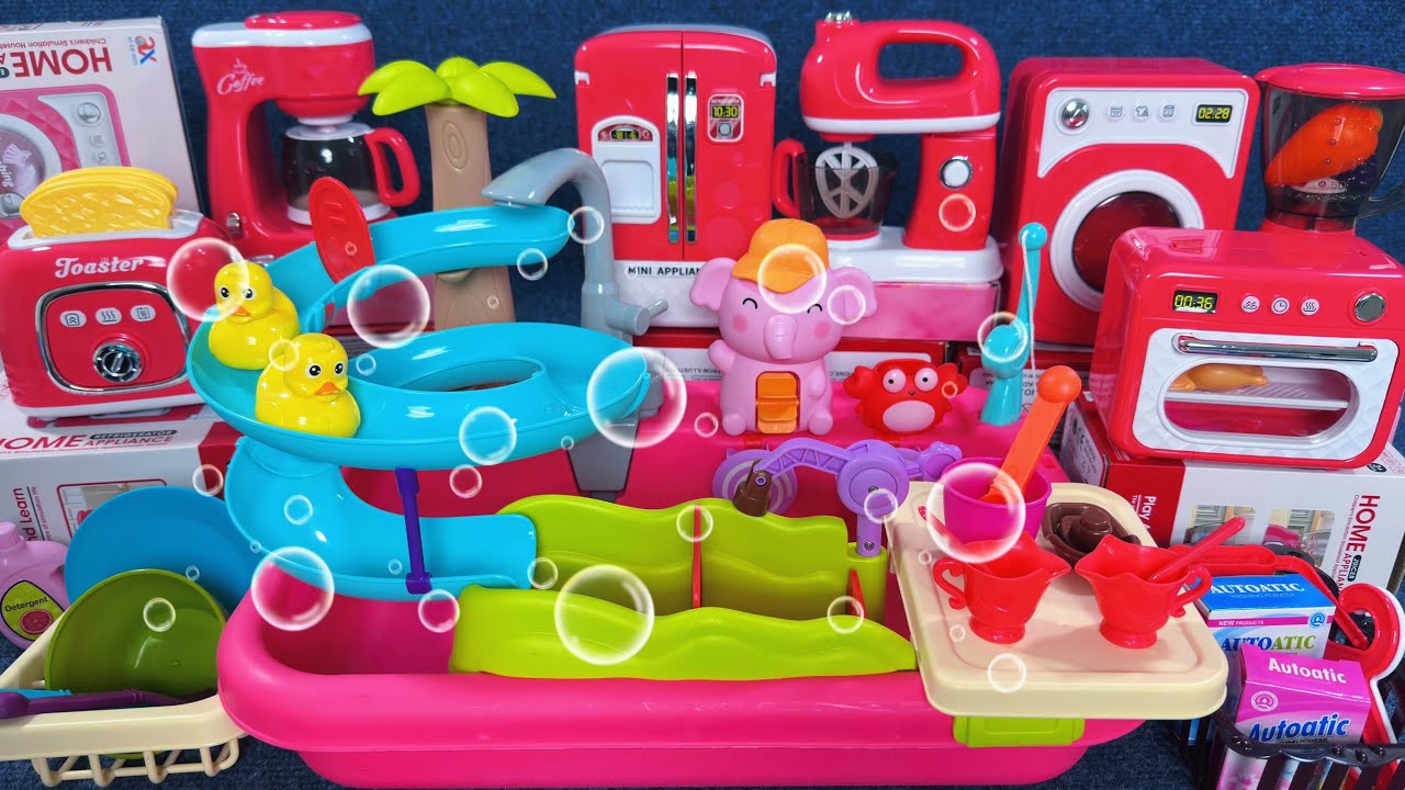 12 Minutes Satisfying with Unboxin Automatic Kitchen Appliances and Sink Playset ASMR | Review Toys