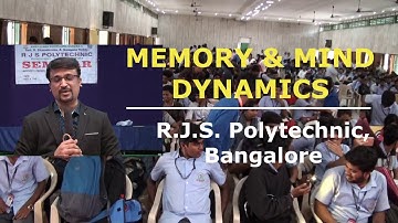 Mind Dynamics Seminar at R.J.S. Polytechnic, Bangalore