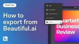 How to export from Beautiful.ai
