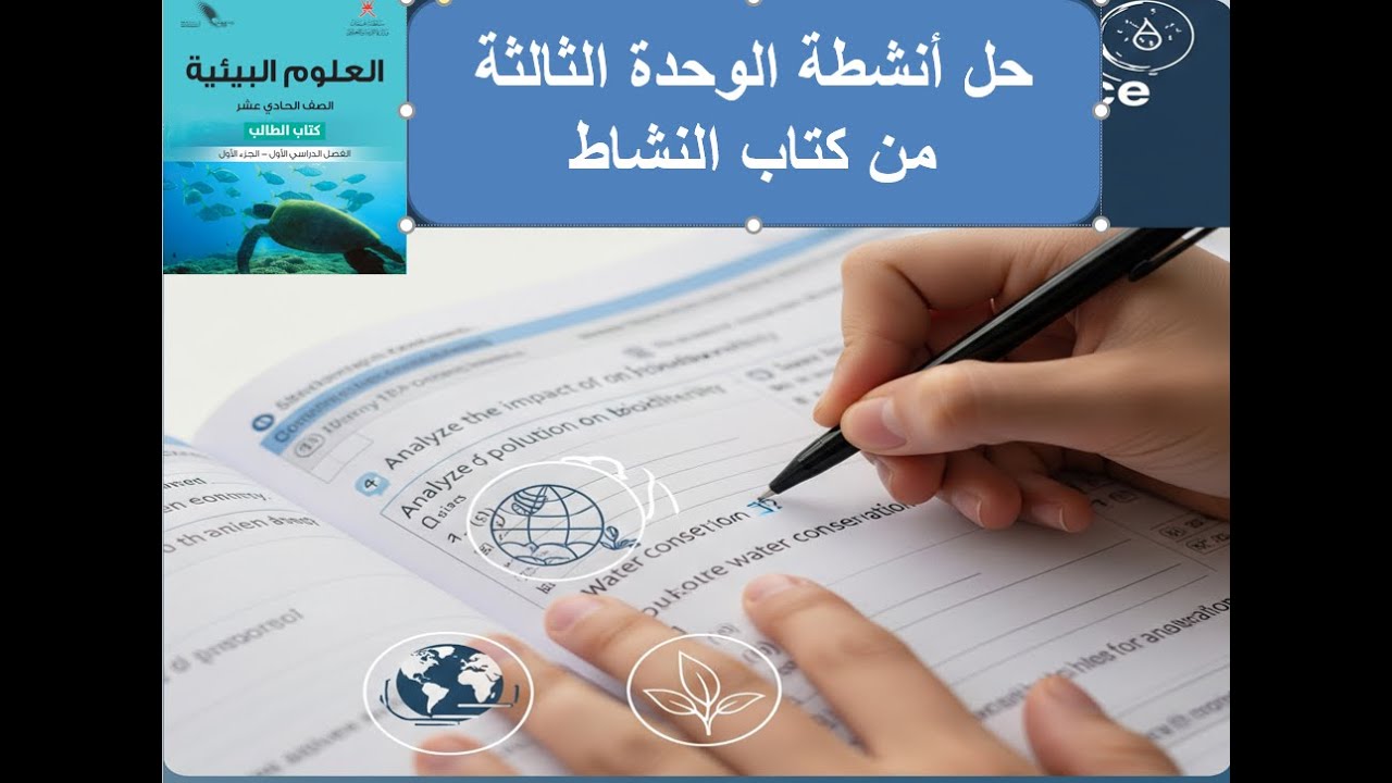 حل أنشطة الوحدة الثالثة علوم بيئية حادي عشر 2024/2025