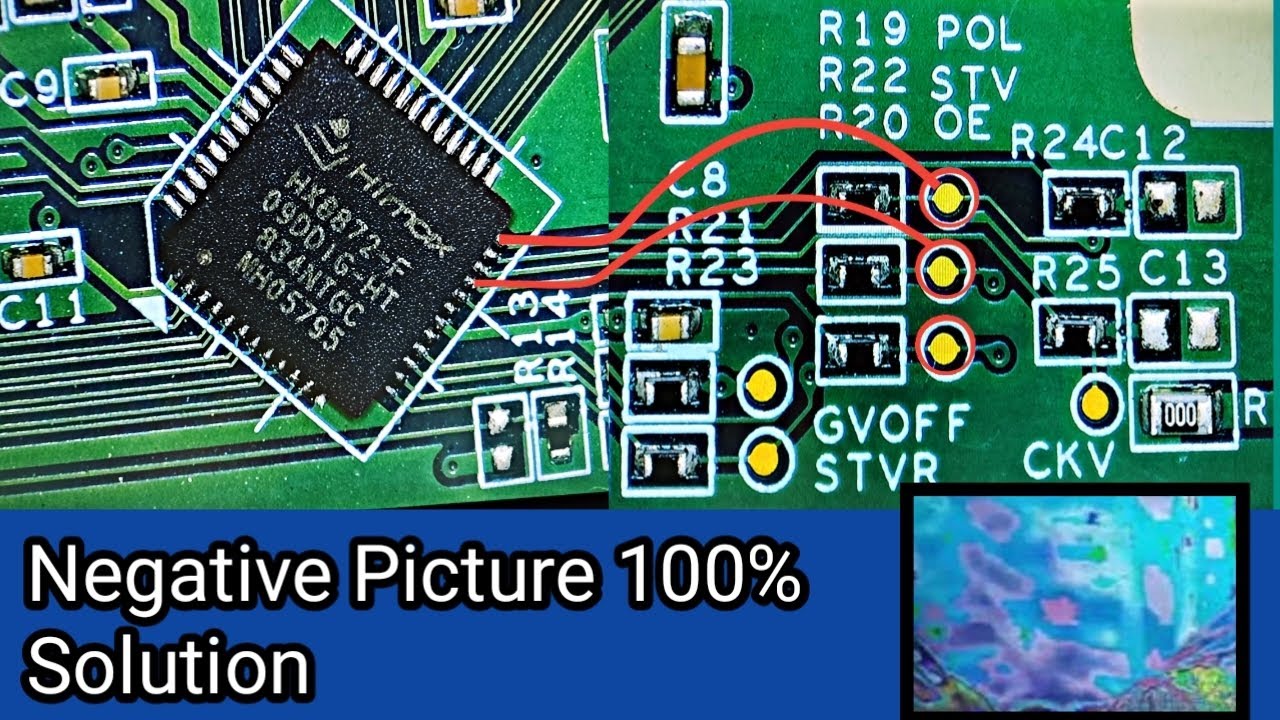 Led Tv Negative picture Problem Solution by Jumper. নেগেটিভ ছবি সমস্যার