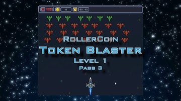 Playing RollerCoin Token Blaster Game (Level1 Pass3)