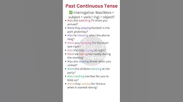 Past Continuous Tense | 10 Interrogative Sentences for Easy Learning! 📝🚀