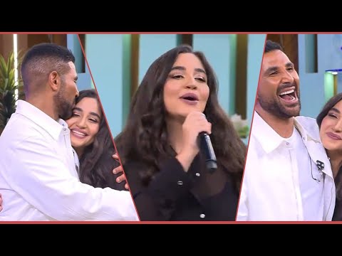 بقت عروسة قمر اول ظهور ل بنت احمد سعد مع منى الشاذلي وتغني معه 