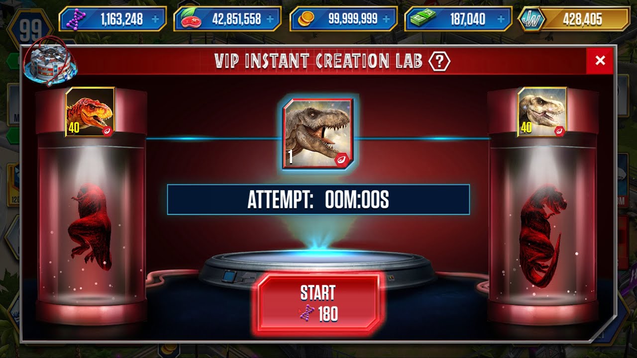 vo oi bo nhe tap 20 Rexy Without VIP for Every Player! | Jurassic World: The Game