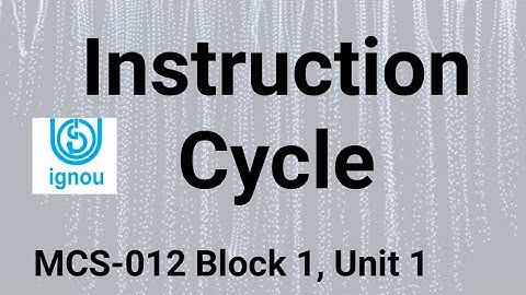 Instruction Cycle | Instruction Cycle Diagram | ignou bca mca