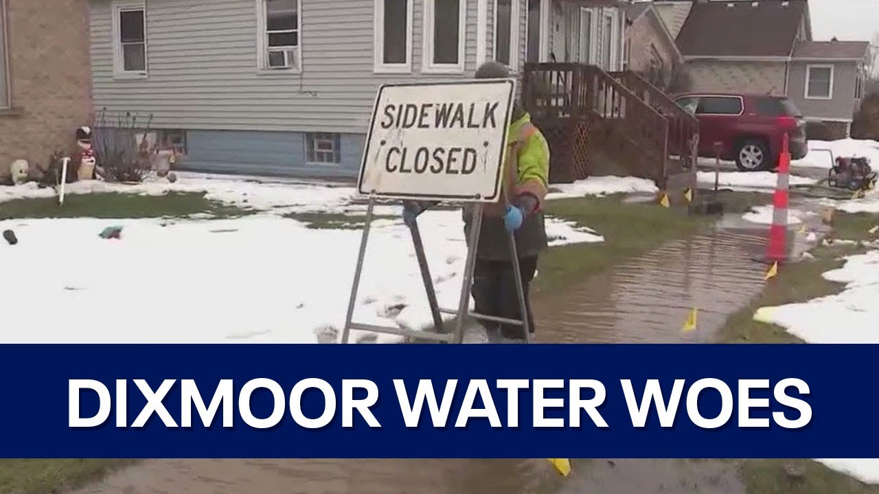 Another water main break reported in Dixmoor - YouTube