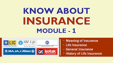 KNOW ABOUT INSURANCE – MODULE 1